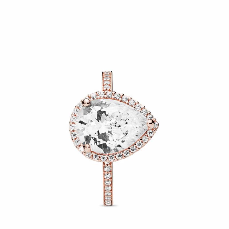 Pandora Rose™Radiant Teardrop Stackable Ring Outlet NZ (681594-AOW)